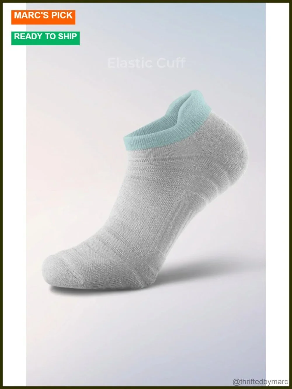 6 Pack Athletic Running Ankle Socks, Cotton Low Cut Cushioned Anti-Blister Tab